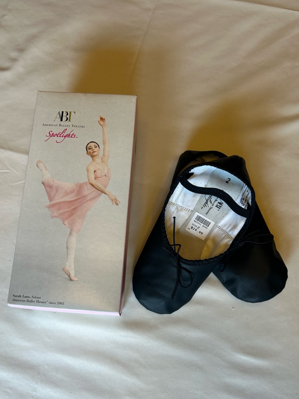 🔥3/$8- ABT Black leather ballet shoes
